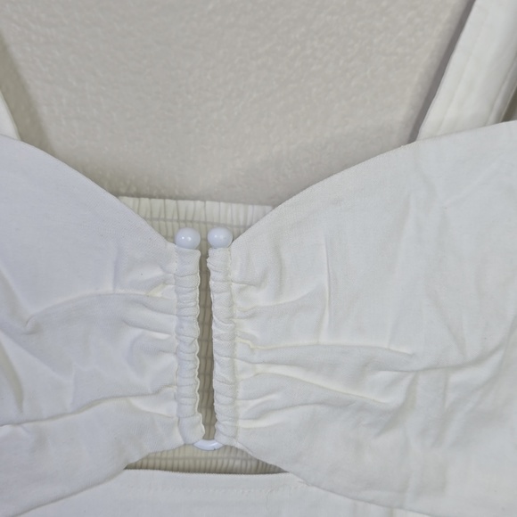 A.L.C. White Crop Bustier Top Sweetheart Linen Blend Neckline Size 4 NwT. - Picture 2 of 8